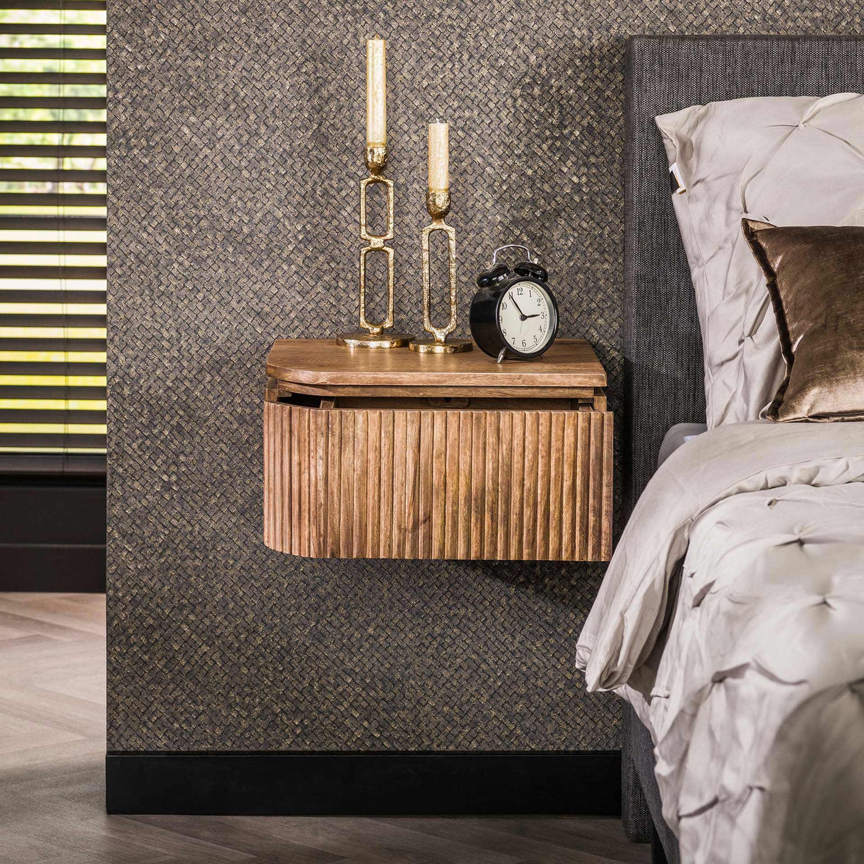 Zwevend Nachtkastje Maria Set van 2 Mangohout