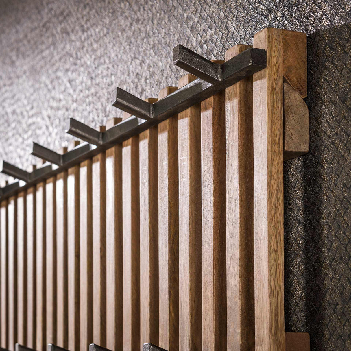 Kapstok Vera 13 Haken Mangohout Zandkleur