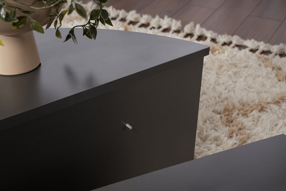 Ronde Salontafel Antraciet Melamine 85 cm Orin