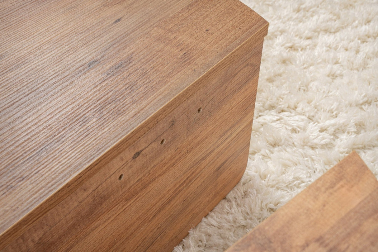 Ronde Salontafel Atlantisch Dennenhout Getrapt Melamine 90 cm Orin