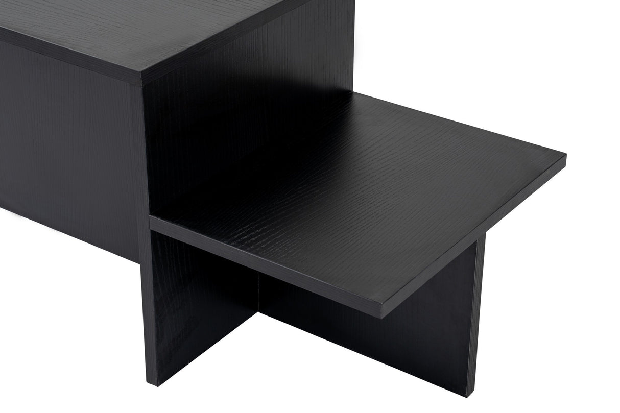 Salontafels - Salontafel Zwart Melamine - 80 x 40 cm - Eterna - Dimehouse