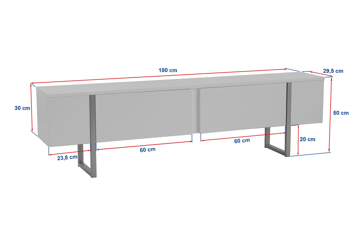 TV Meubels - TV Meubel Beige Melamine Fouden Frame Blitz 50x180x29,5 cm - Dimehouse