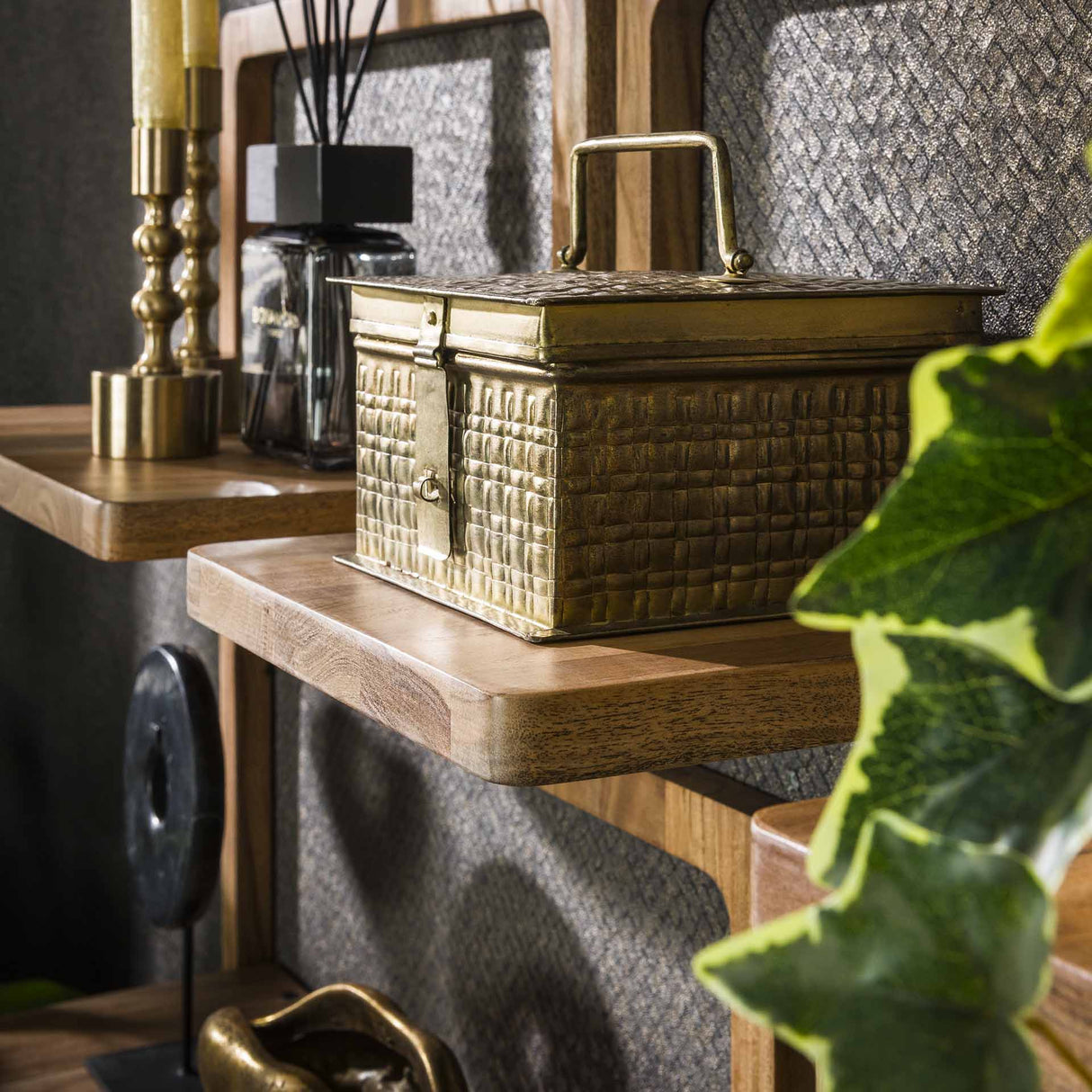 Set van 5 wandplanken Mats acaciahout