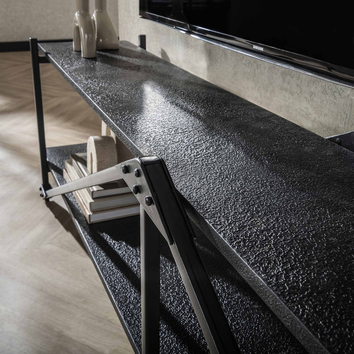 TV Meubel Loek Grijs Metaal 220 cm