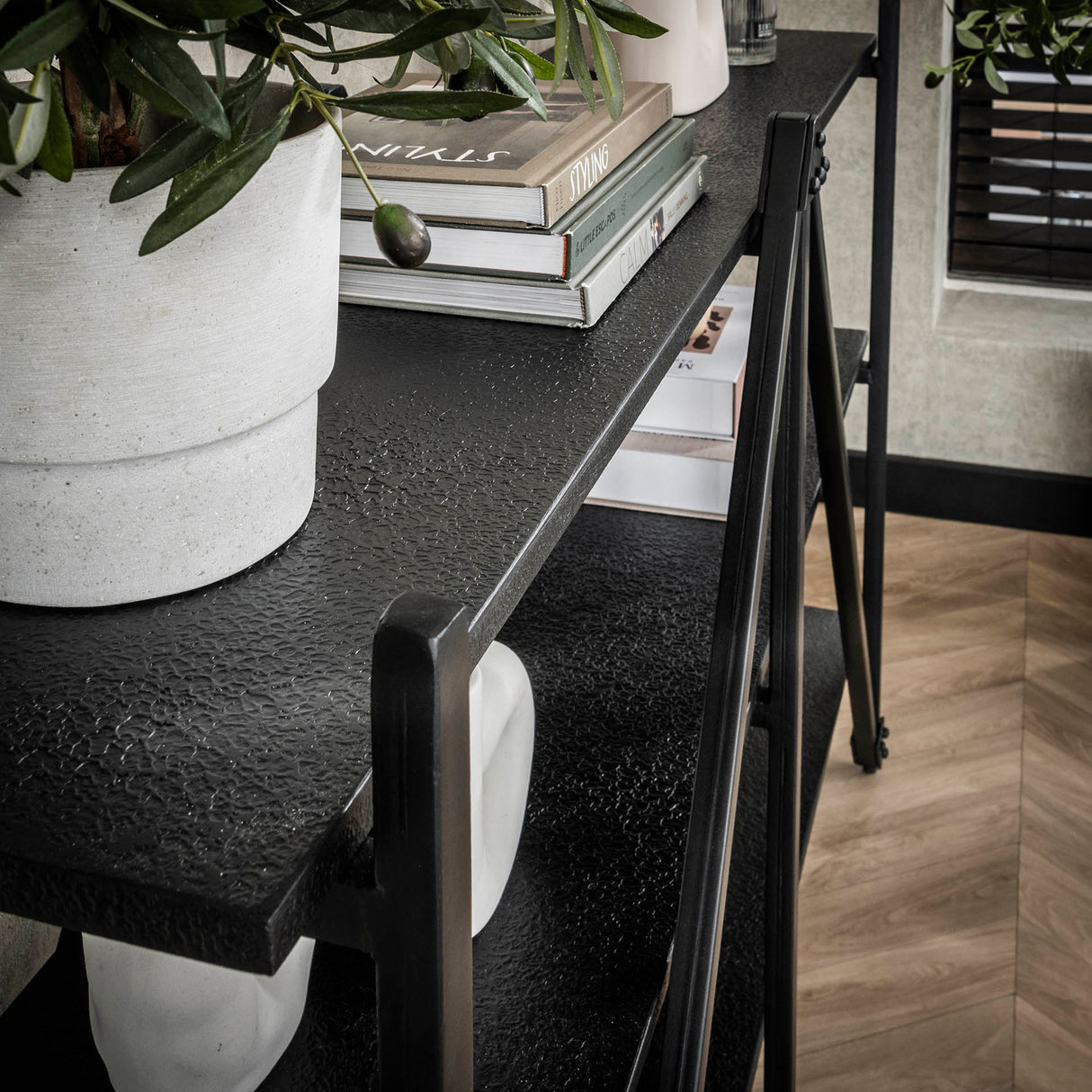 Wandkast Loek 3-laags Metaal Grijs