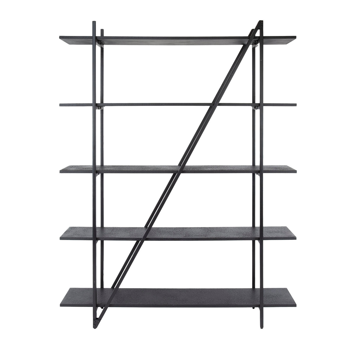 Wandkast Loek 5-laags Metaal Grijs 140 cm