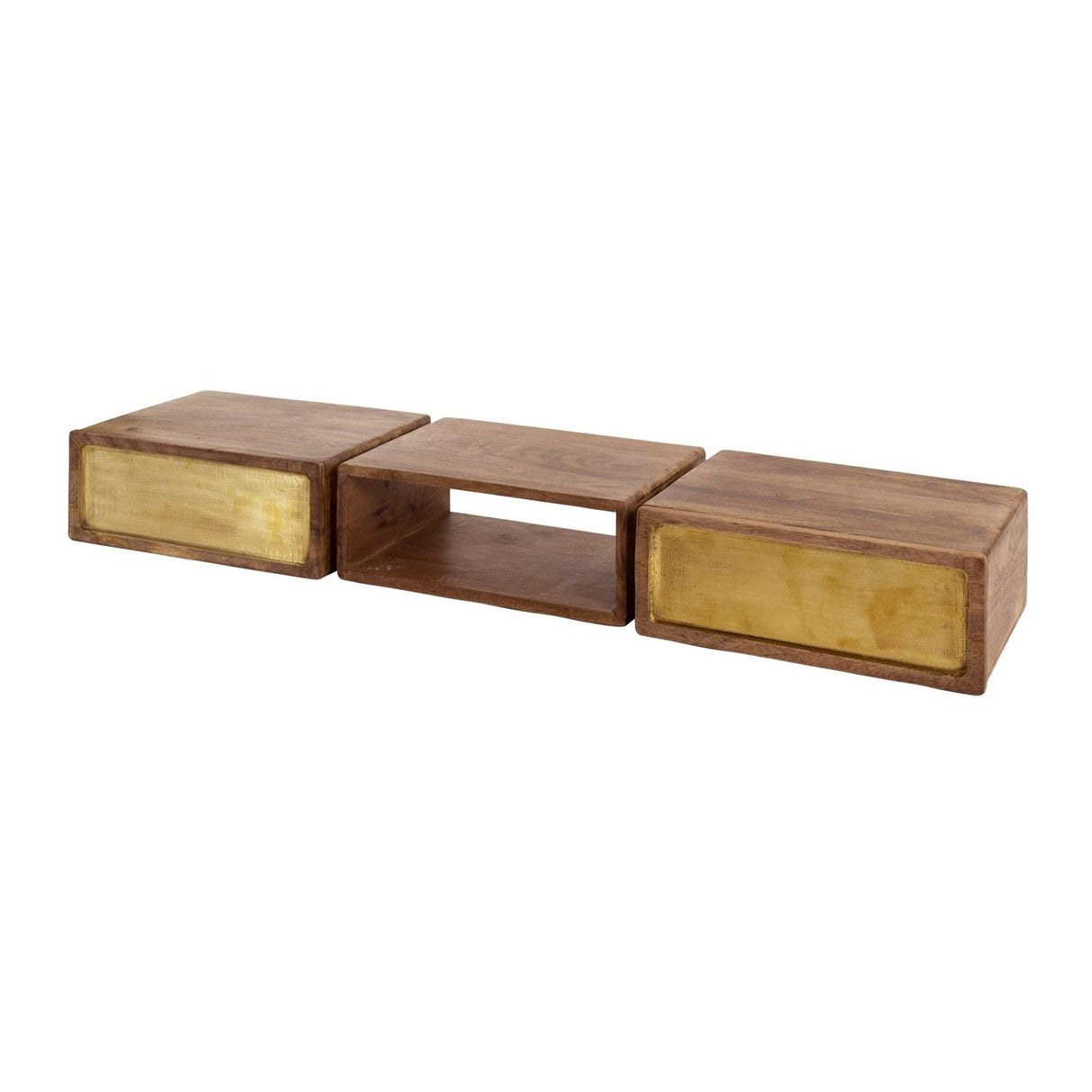 Mira Hangende Kaptafel Mango Zand Brass 123 cm