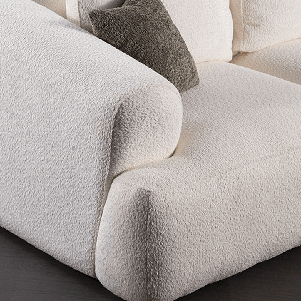 Banken - 3 - zitsbank Grande – Wit Bouclé – 290 cm – Como - Dimehouse