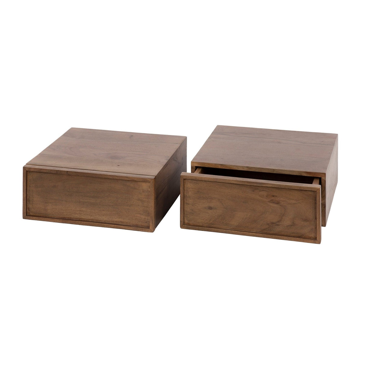 Zwevend Nachtkastje Lio Acacia Drift Brown