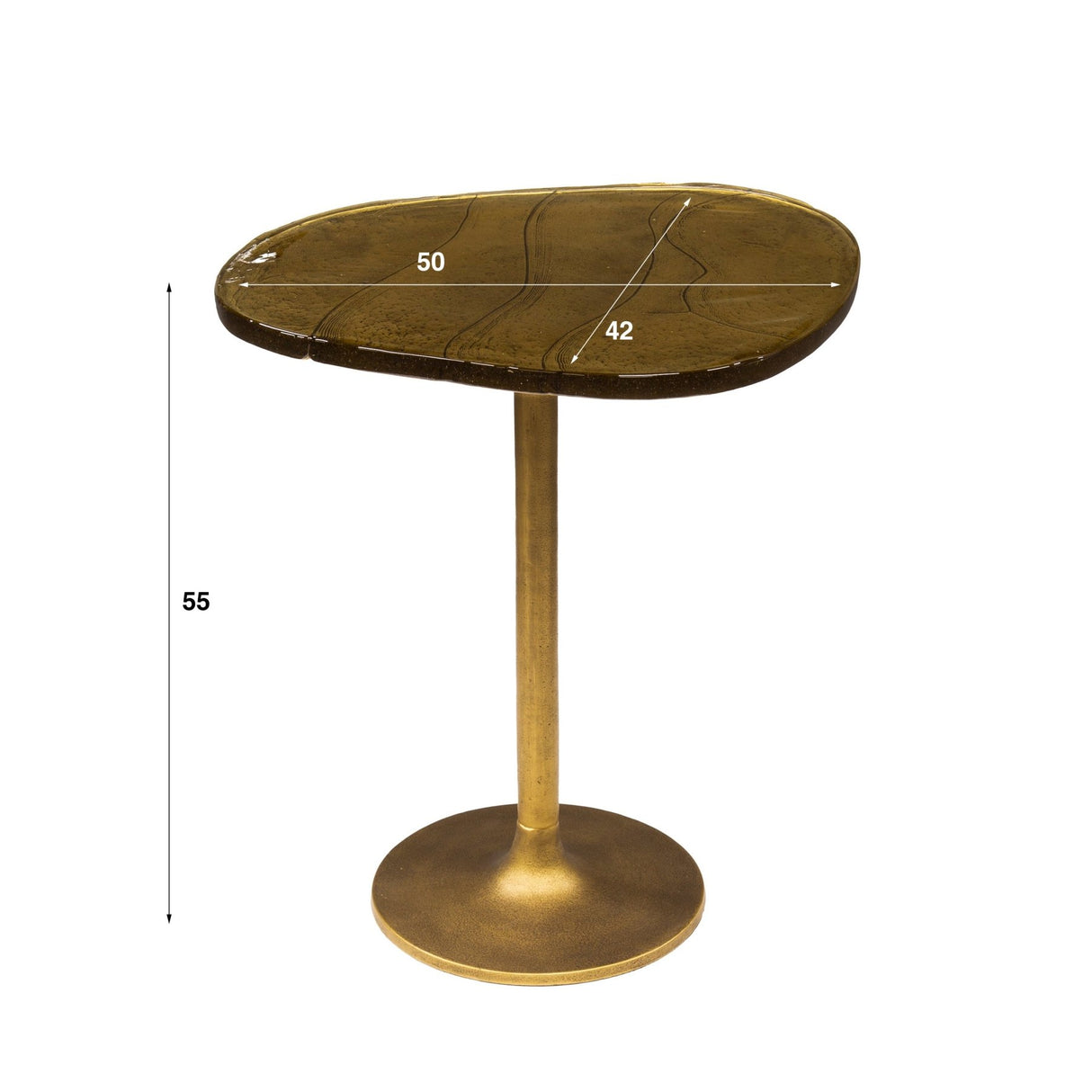 Bijzettafel Aurum Antiek Goud 55 cm
