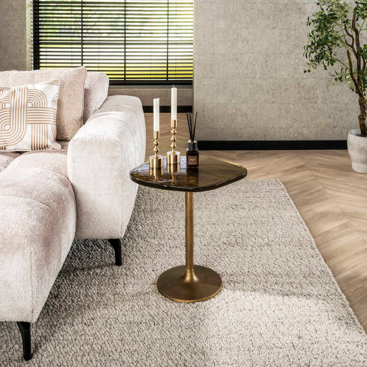 Bijzettafel Aurum Antiek Goud 50 cm