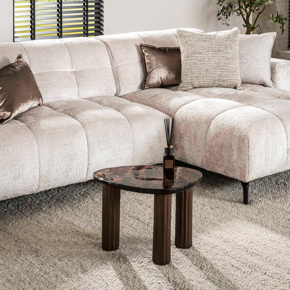 Salontafel Aura S Antiek Koper 51x37 cm