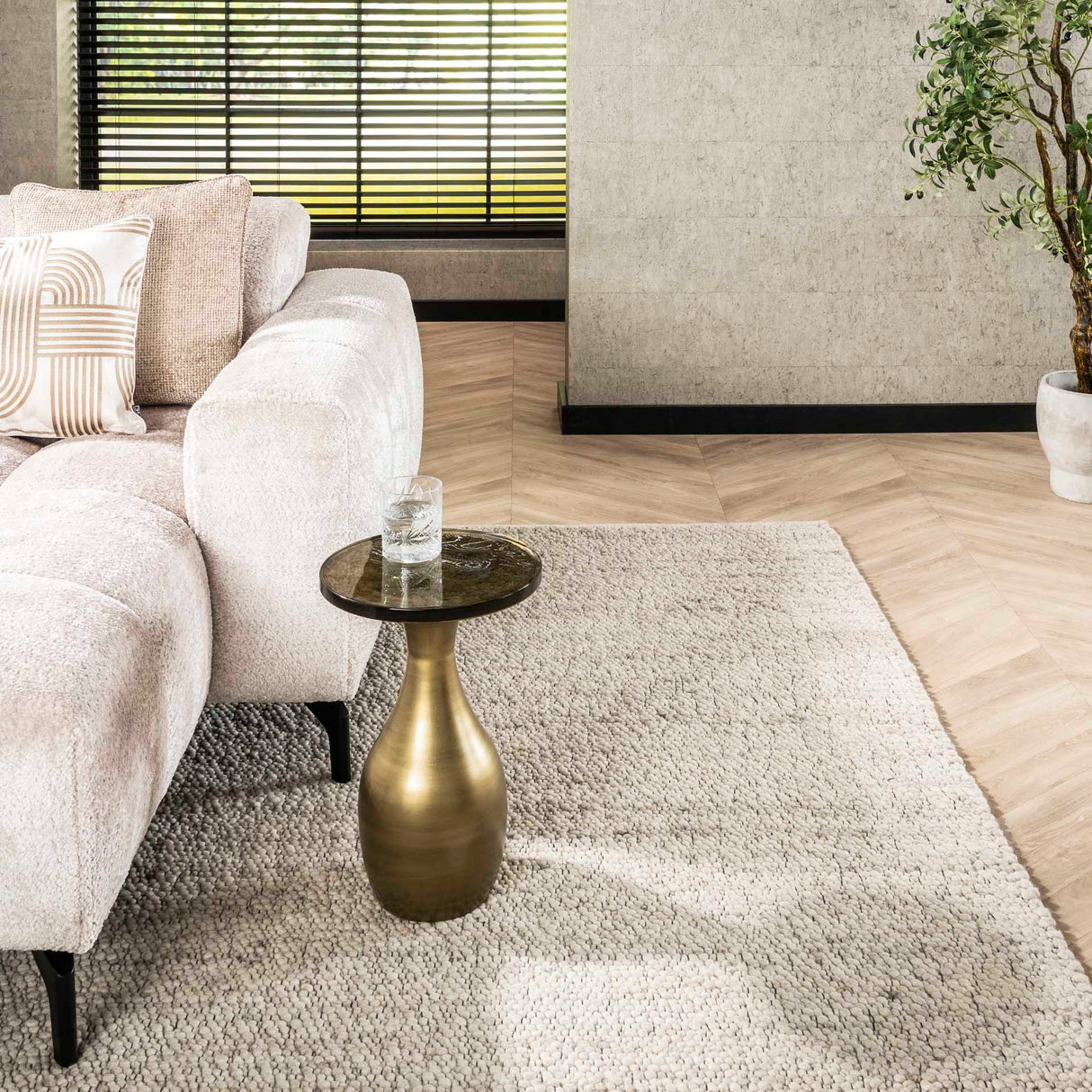 Bijzettafel Vesto Druppelvorm Antiek Goud 45 cm