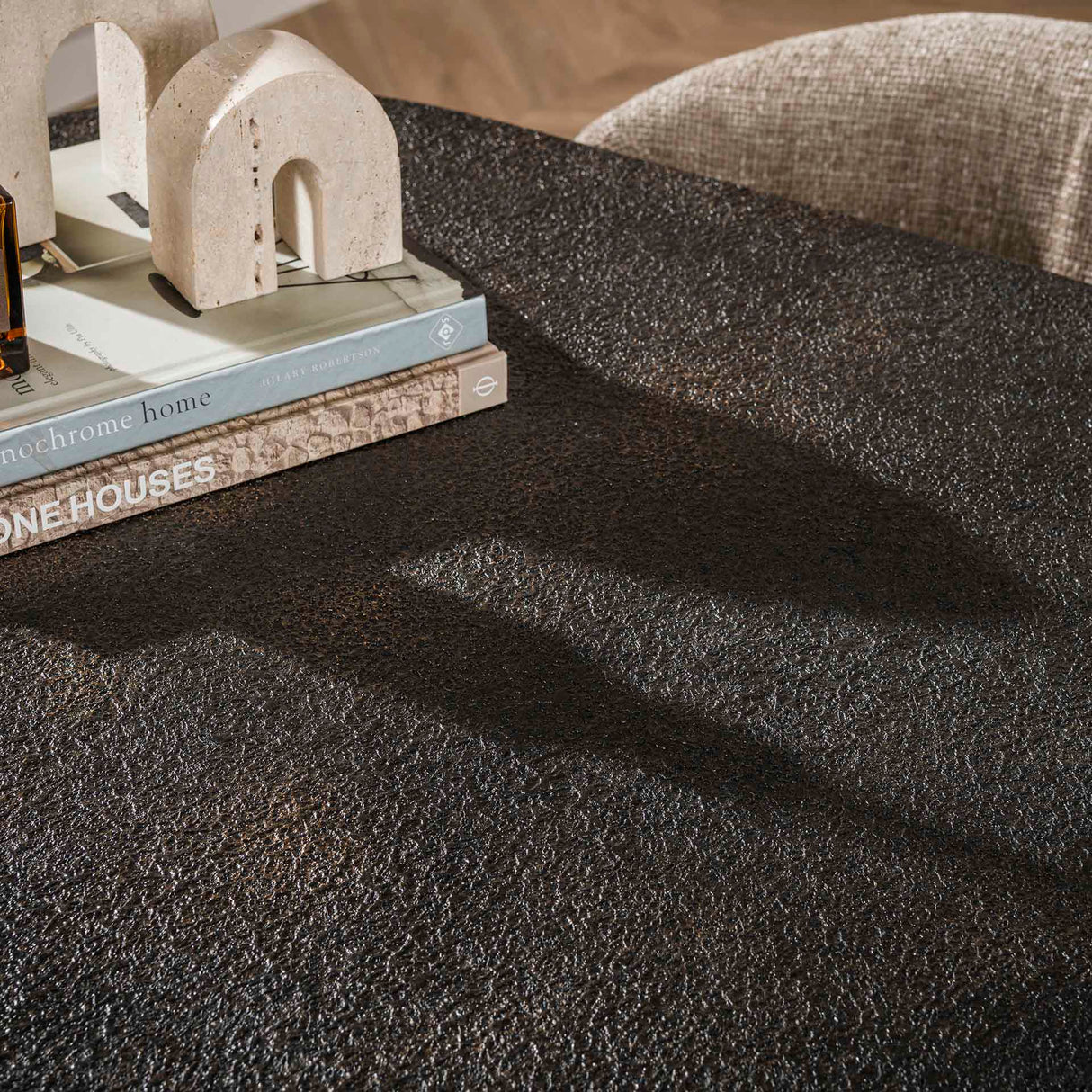 Eettafel Jax Deens Ovaal 180 cm Zwart Metallic