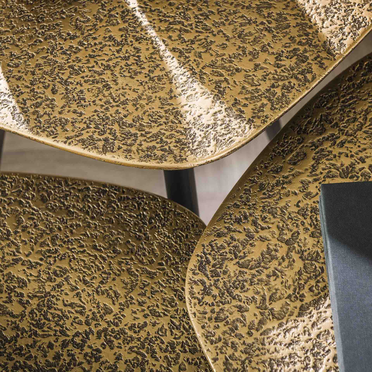 Salontafel set van 3 Moana metaal goud