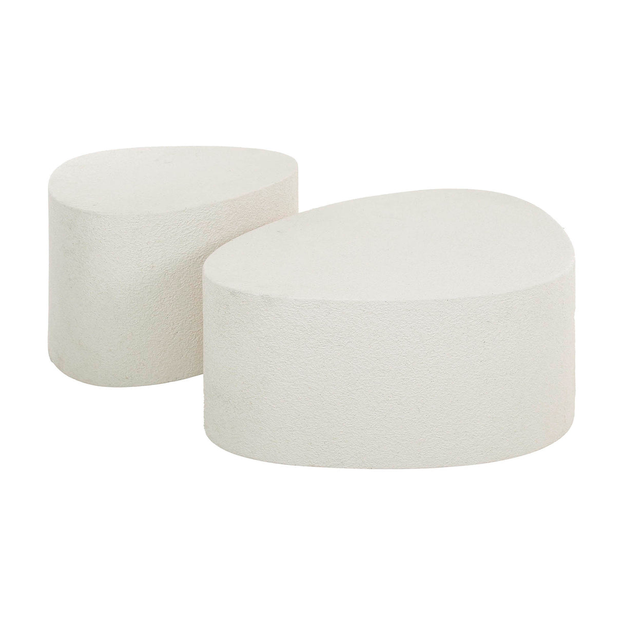 Salontafel set van 2 Zaya driehoekig marmer composiet