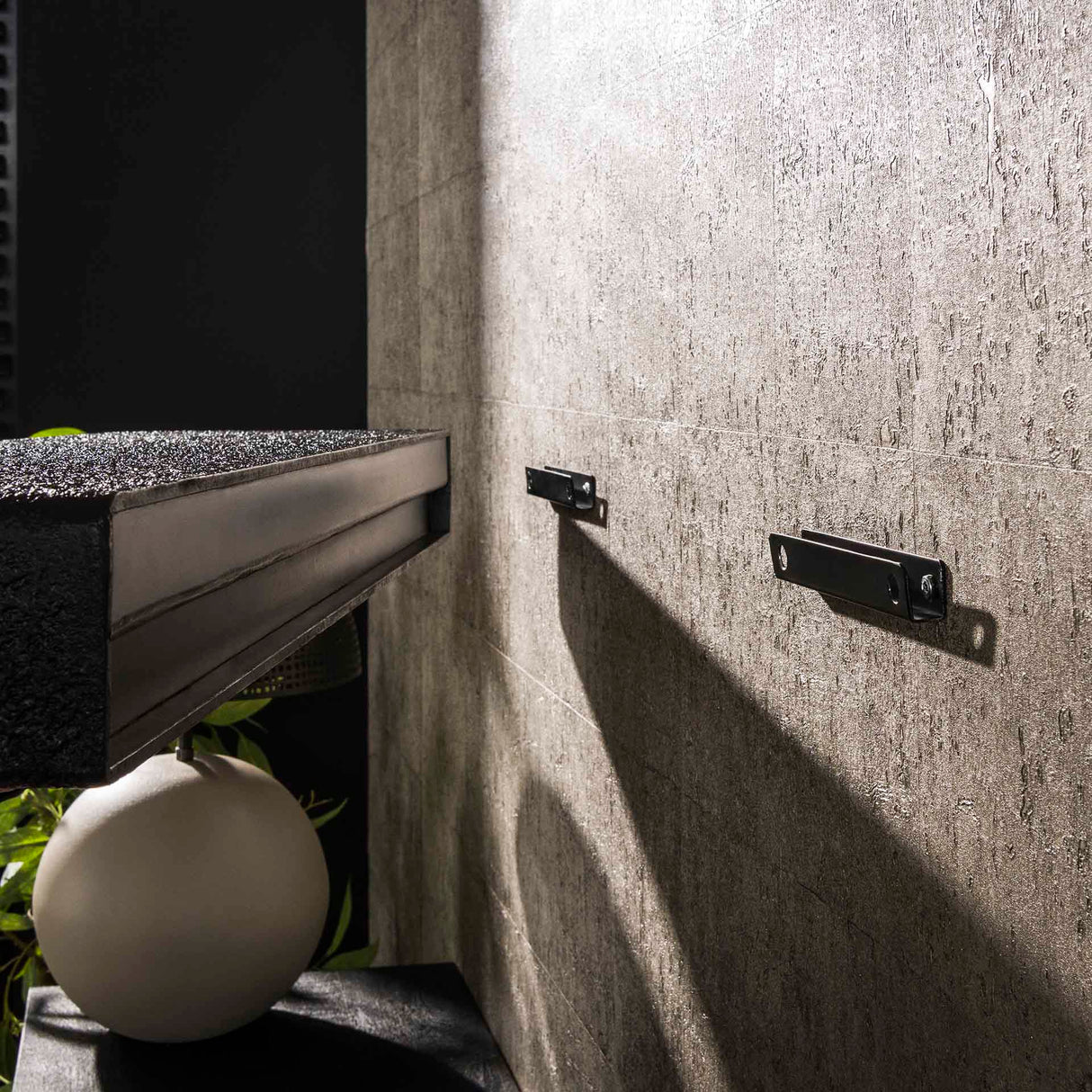 Wandplank 150 cm Metallic Grijs Aeris