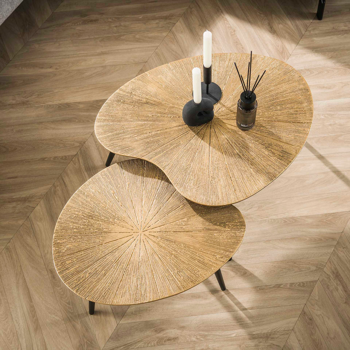 Arno Salontafelset Nier Metaal Antiek Goud (2-delig)