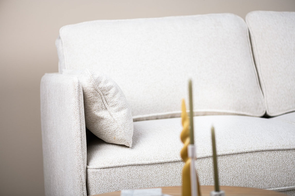 Hoekbank Peppin stof crème - rechts