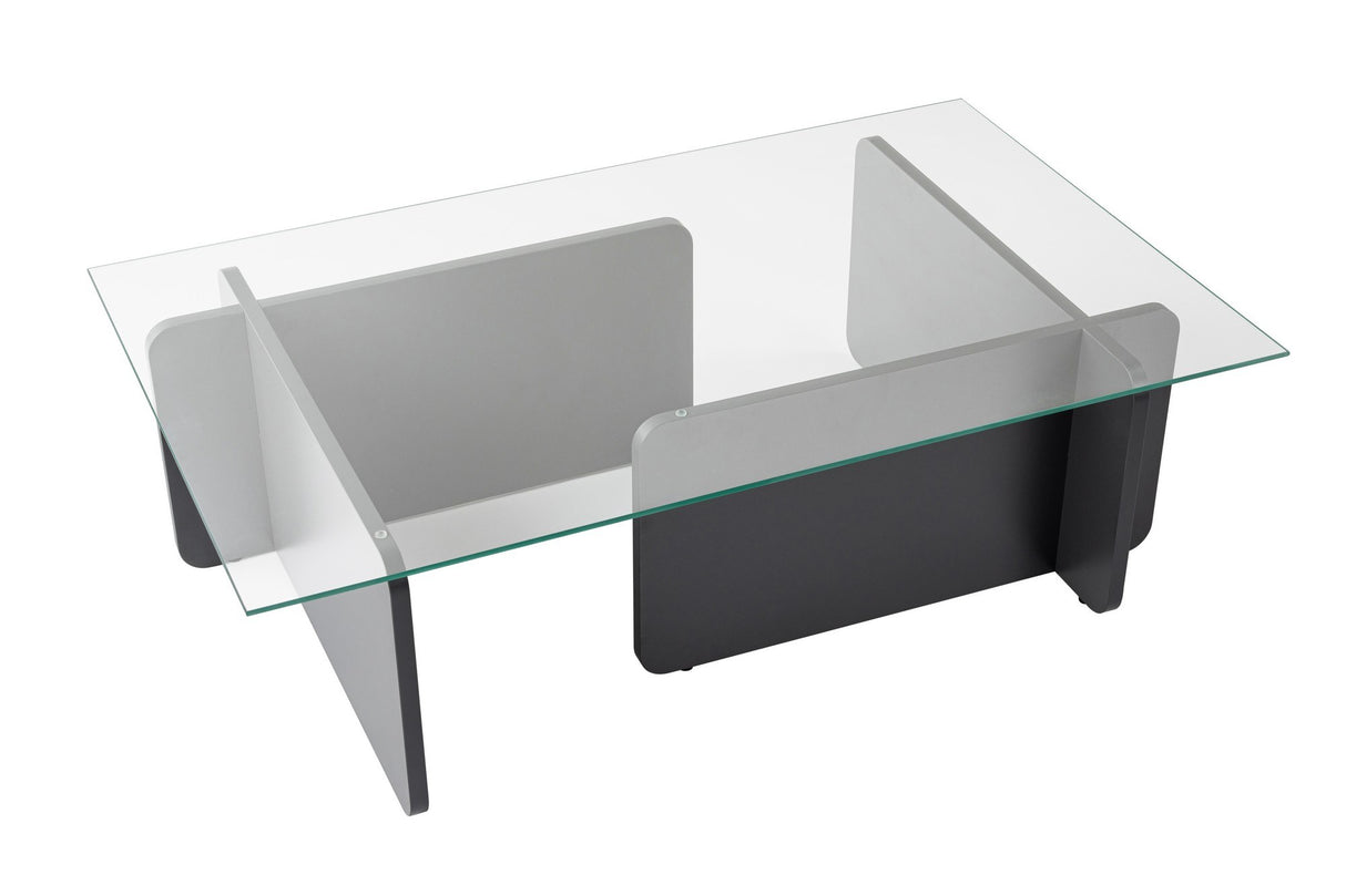 Salontafel Glas Antraciet Opal 105x65 cm