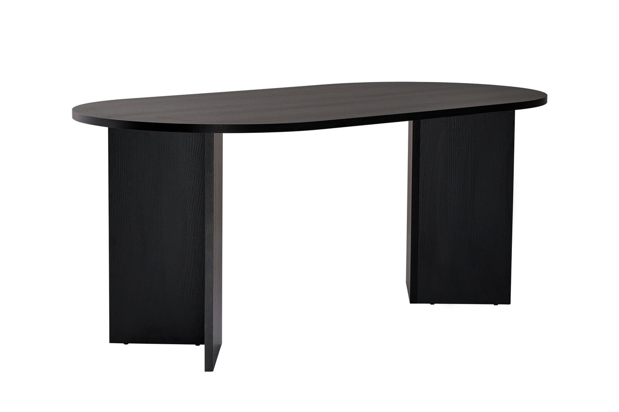 Ovale eettafel Zwart melamine - Japandi - 200x89,5x75 cm - Sota