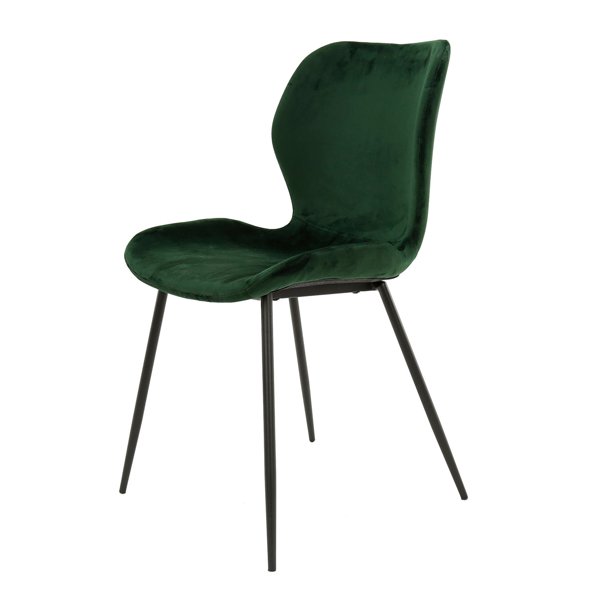 Set van 4 eetkamerstoelen Argo Velours Groen