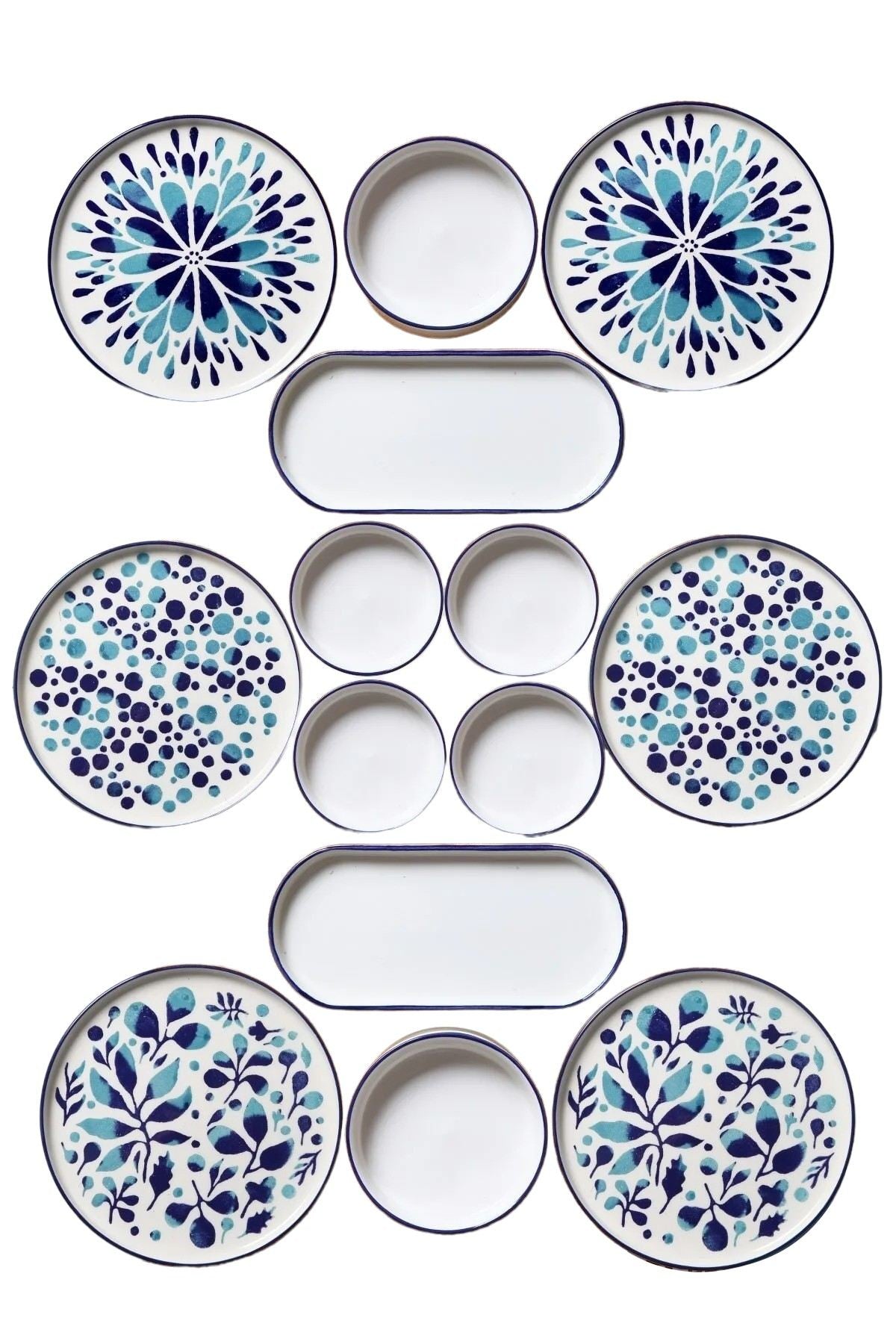 MCH09211 Blue White 100% CERAMIC 19 cm breed