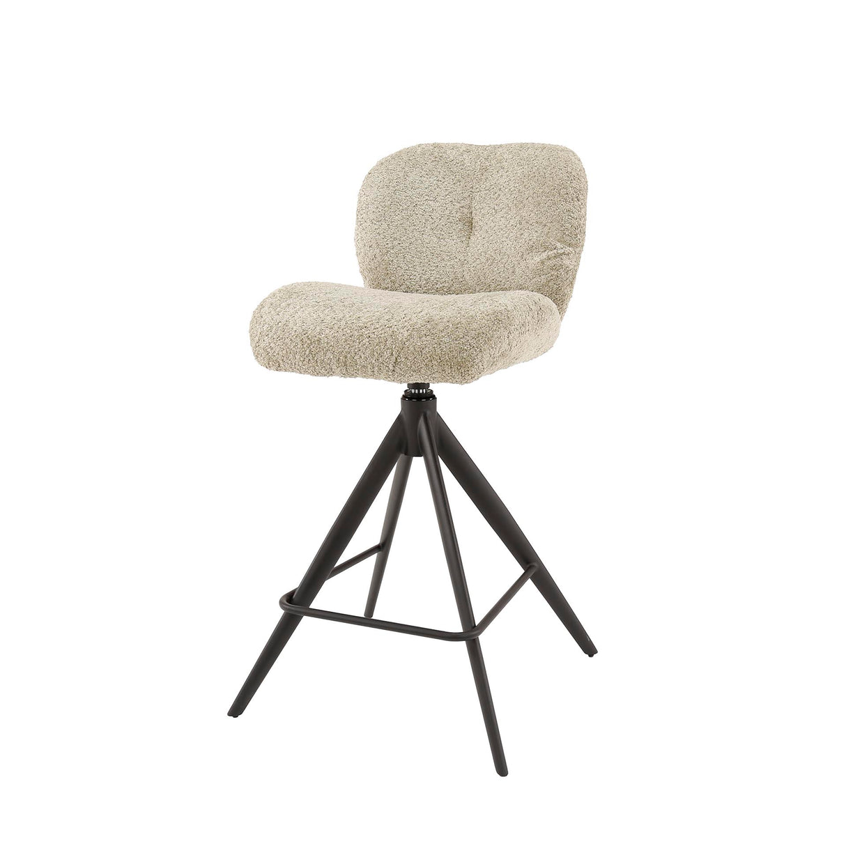 Set van 2 barkrukken Lirio Bouclé Zand Comfort