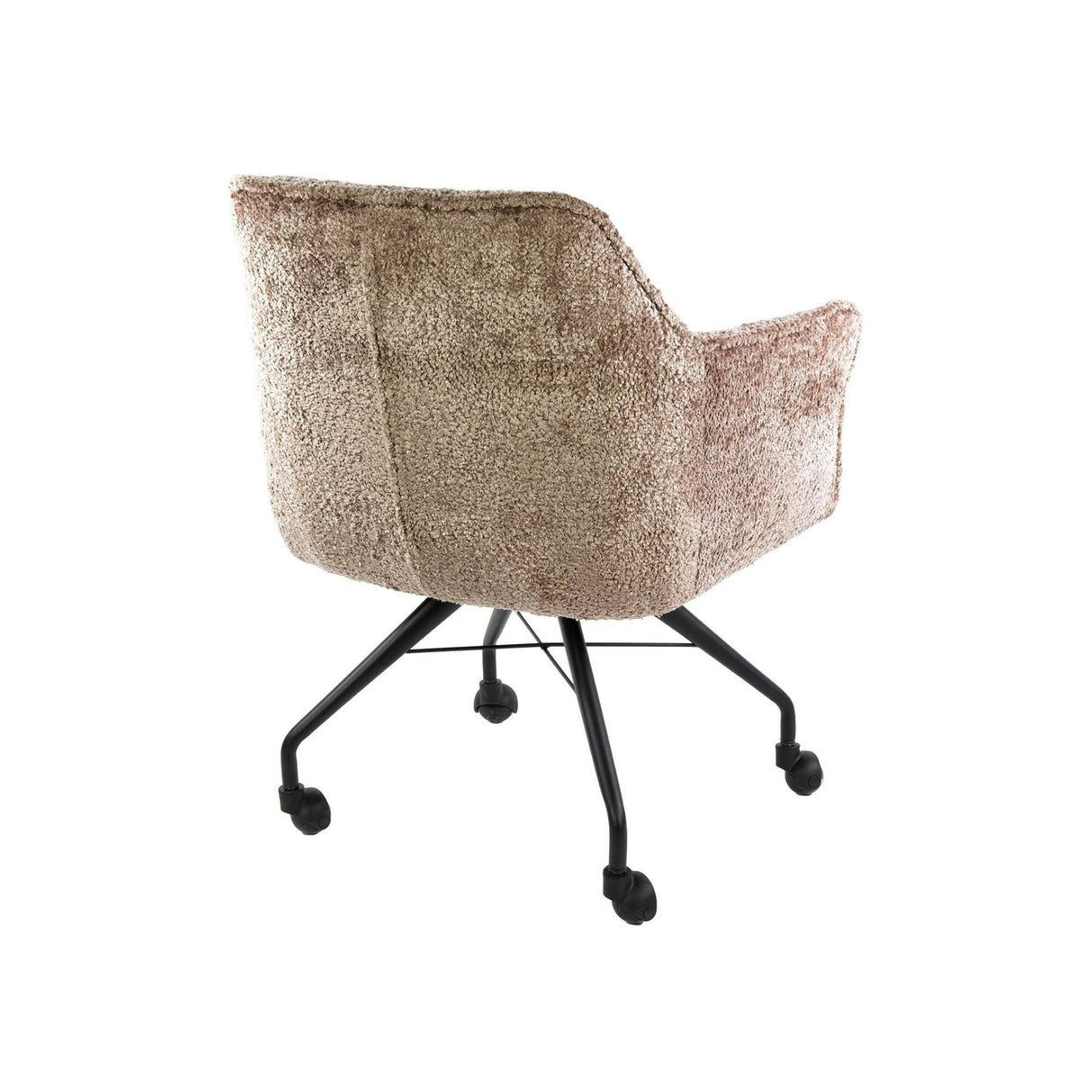 Set van 2 Eetkamerstoelen Tova Stof Alura Zand Met Wieltjes