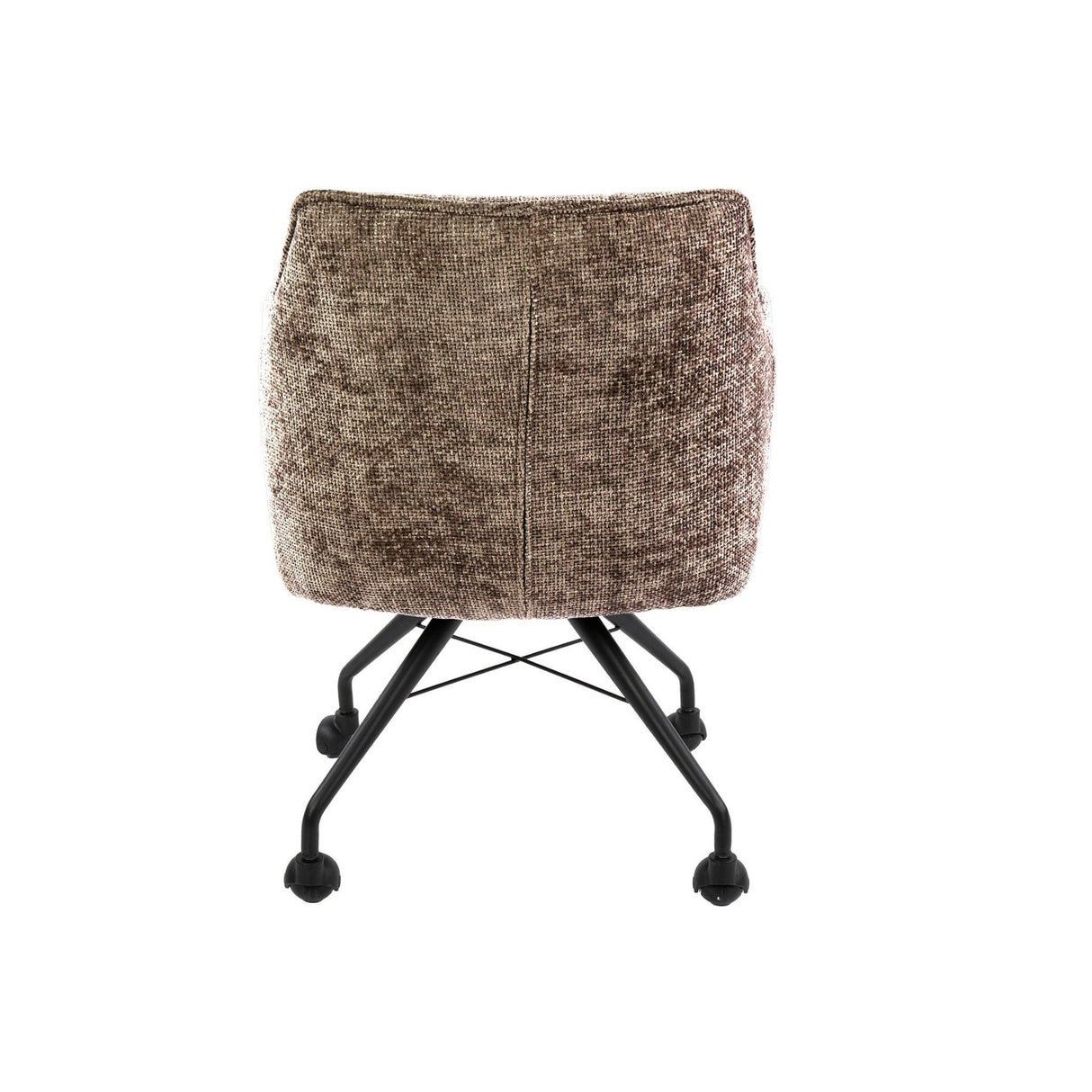 Set van 2 Eetkamerstoelen Tova Stof Hoven Rich Champagne Met Wieltjes