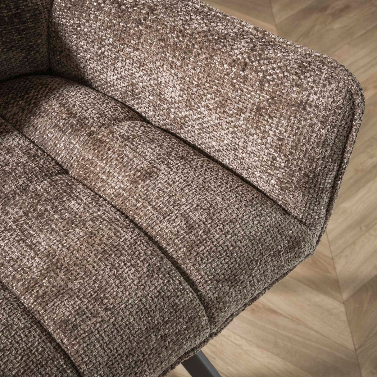 Set van 2 eetkamerstoelen Chia Rich Stof Taupe Draaibaar