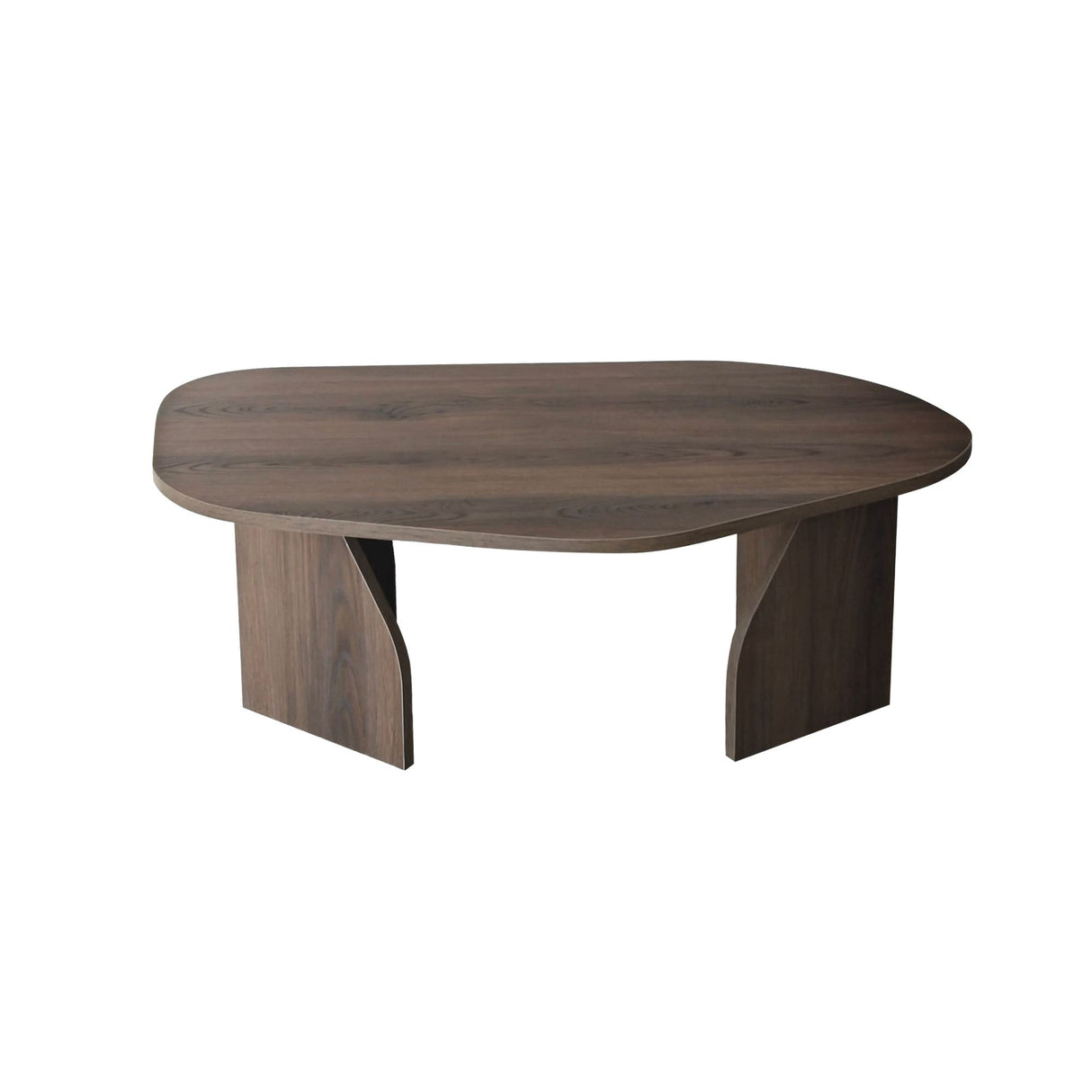 Salontafels - Organische Salontafel Japandi Walnoot Melamine Rack - 105x65 cm - Dimehouse