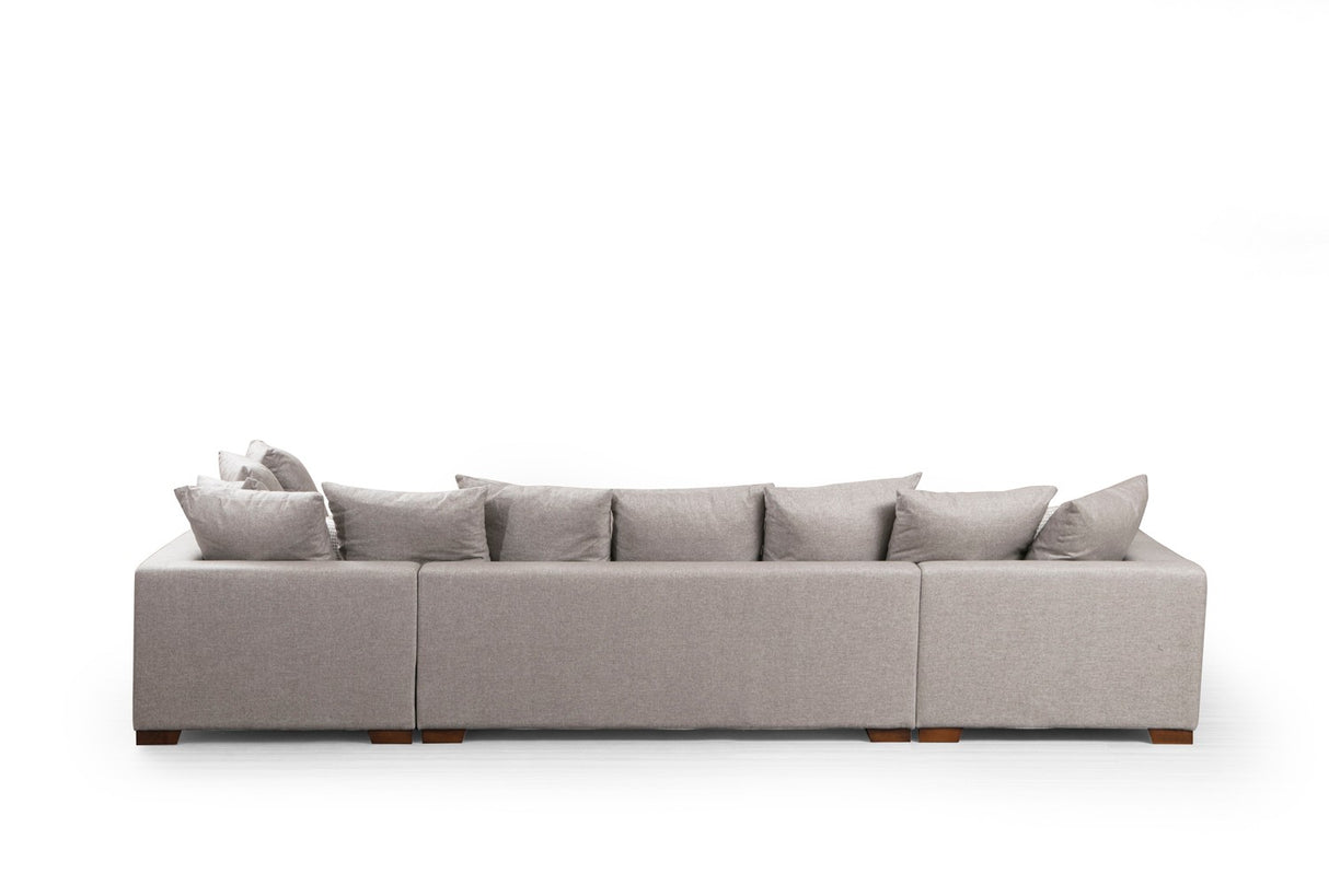 Hoekbank beige U-opstelling - polyester - 380 cm - Colorado