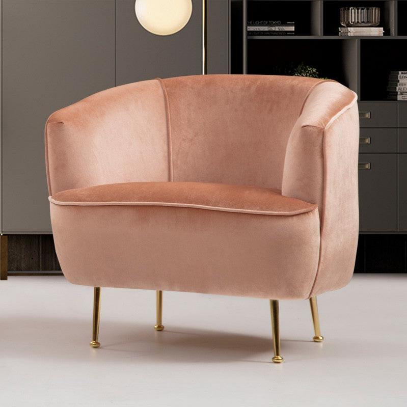Hotel Chique fauteuil roze velvet stof met gouden poten Piccoli