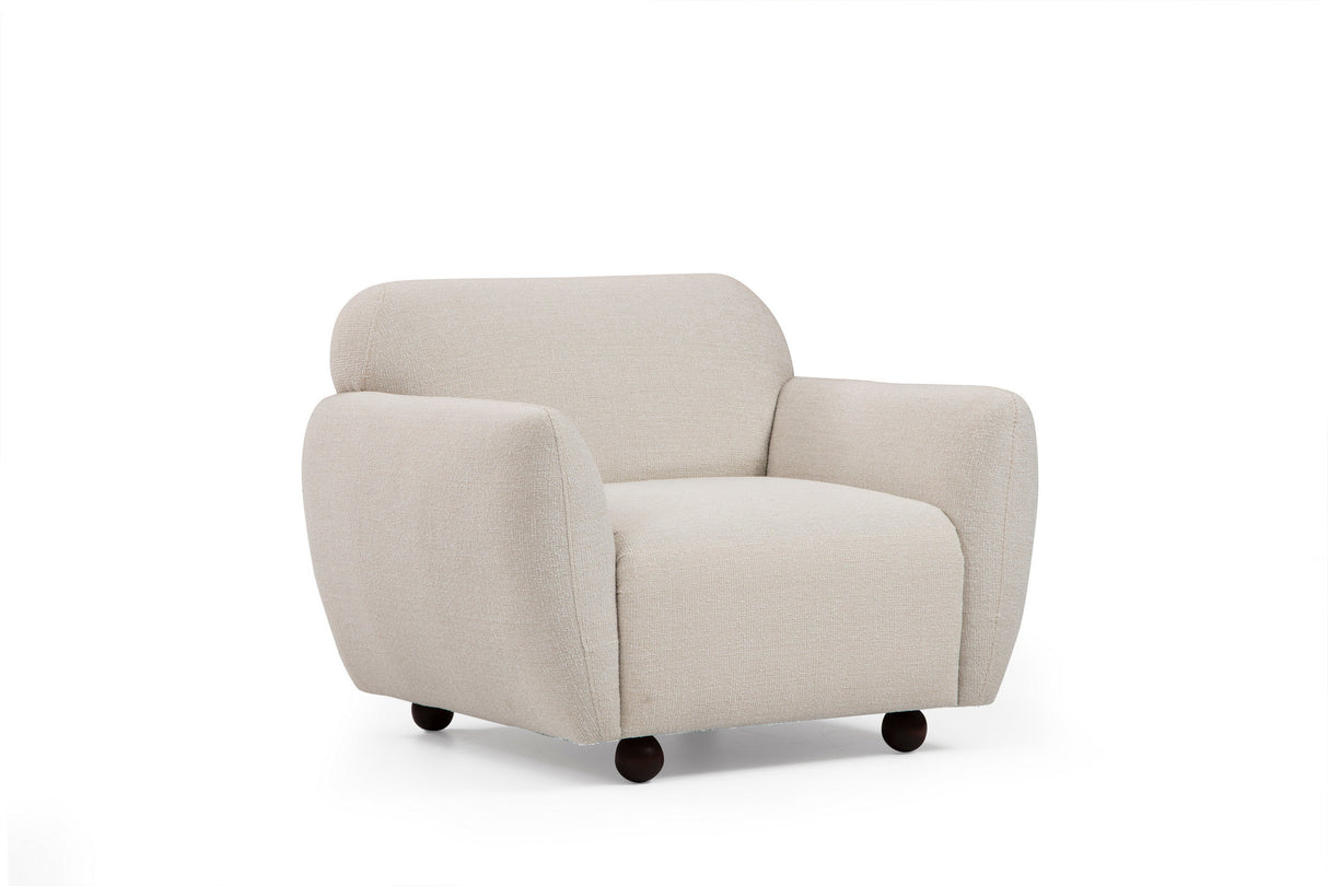 Japandi fauteuil beige textuur stof Eddy