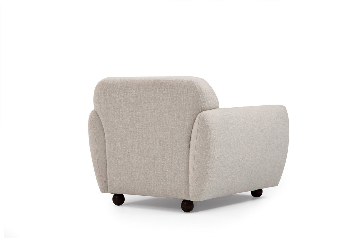 Japandi fauteuil beige textuur stof Eddy