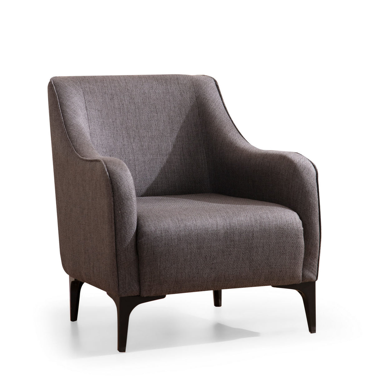 Modern landelijke fauteuil donkergrijs stof Belissimo