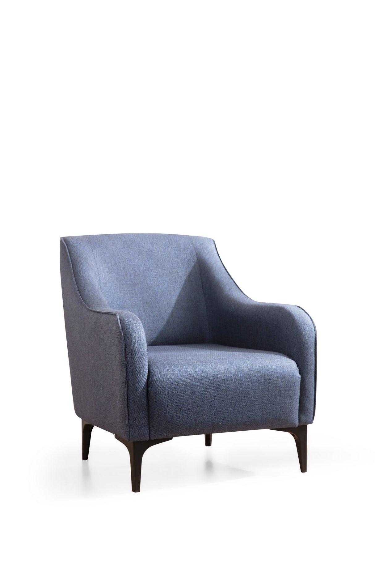 Modern landelijke fauteuil blauw stof Belissimo