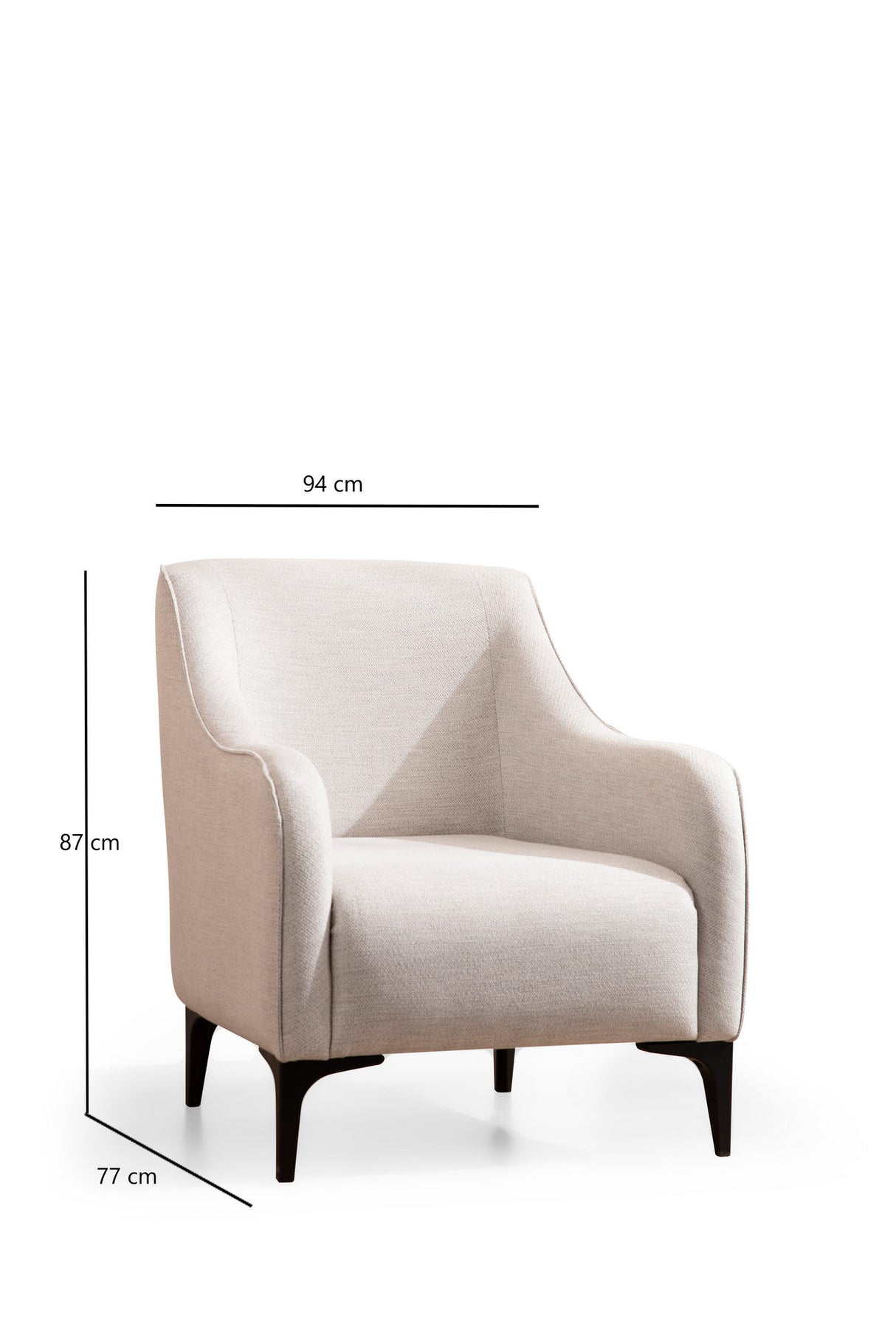 Modern landelijke fauteuil beige stof Belissimo