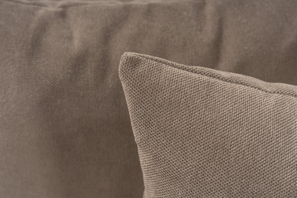 Modulaire XXL hoekbank cappucino linnen 430 cm Sora - rechts