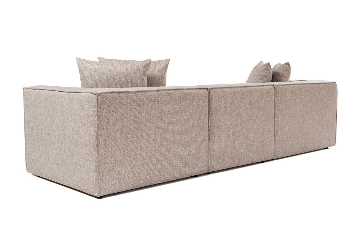 Banken - Modulaire XXL 3 - zits bank Sora 325 cm breed in Beige linnen - Dimehouse