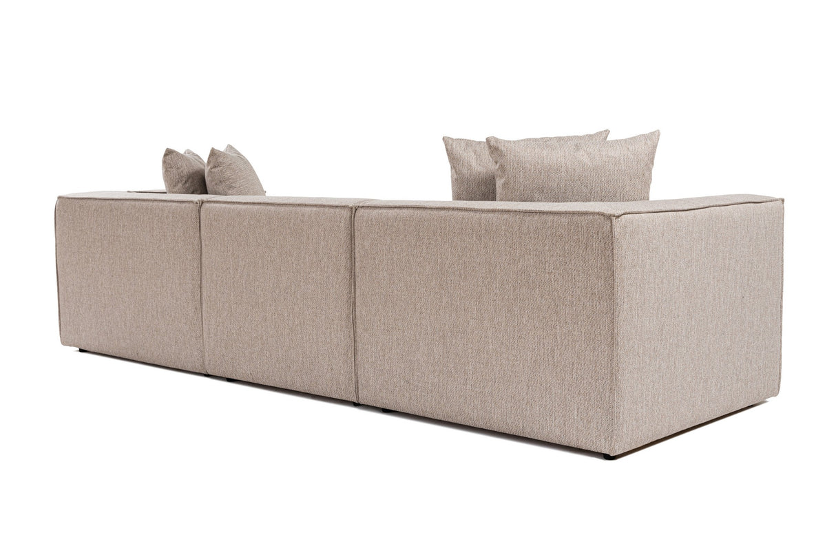 Banken - Modulaire XXL 3 - zits bank Sora 325 cm breed in Beige linnen - Dimehouse