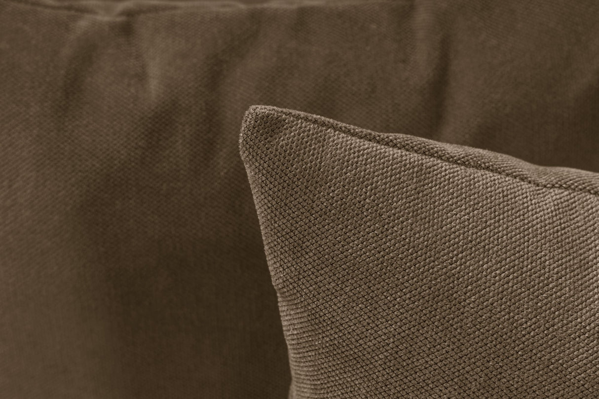 Modulaire XXL hoekbank bruin linnen 430 cm breed Sora - rechts