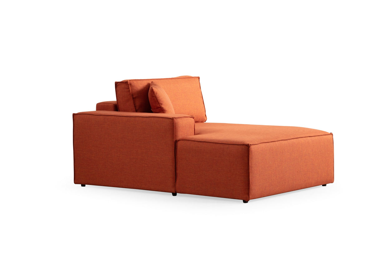 Slaapbank Terracotta stof - met opbergruimte - Links - 260 x 170 cm - Pirlo