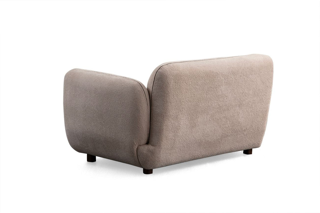 Pavia 3-zitsbank in crème velvet 345 cm 100% polyester