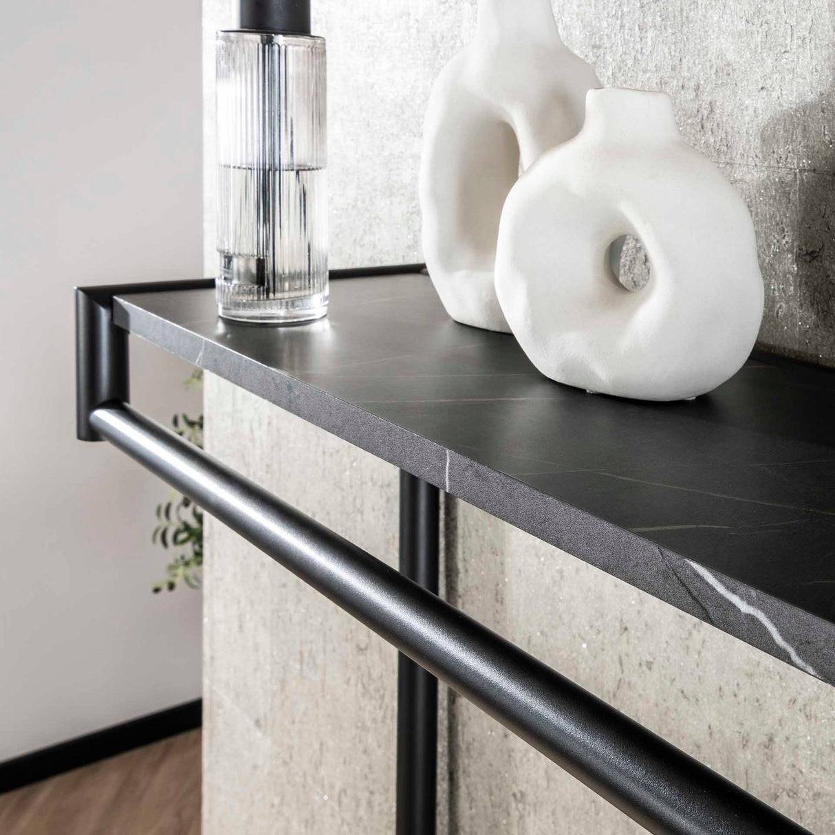 Kapstok Kimi 20-Haaks Zwart Ceramic - Met Roede en Hoedenplank