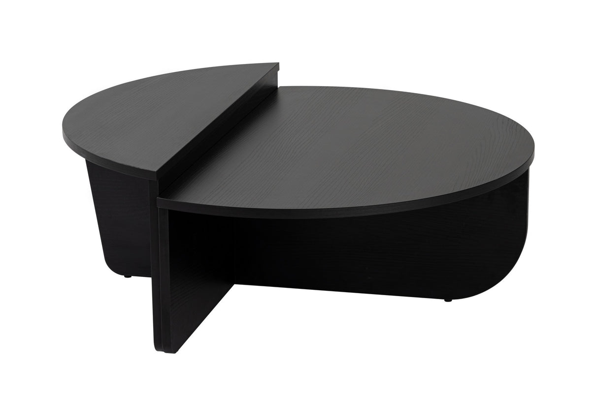 Ronde Salontafel Zwart Getrapt Melamine 85 cm Orin
