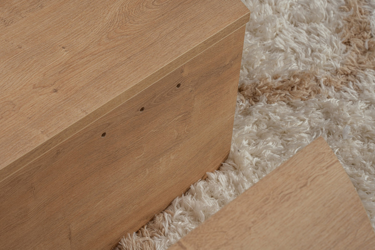 Ronde Salontafel Naturel 85 cm Melamine Orin