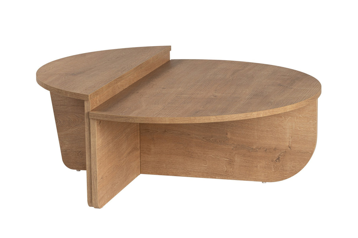 Ronde Salontafel Naturel 85 cm Melamine Orin