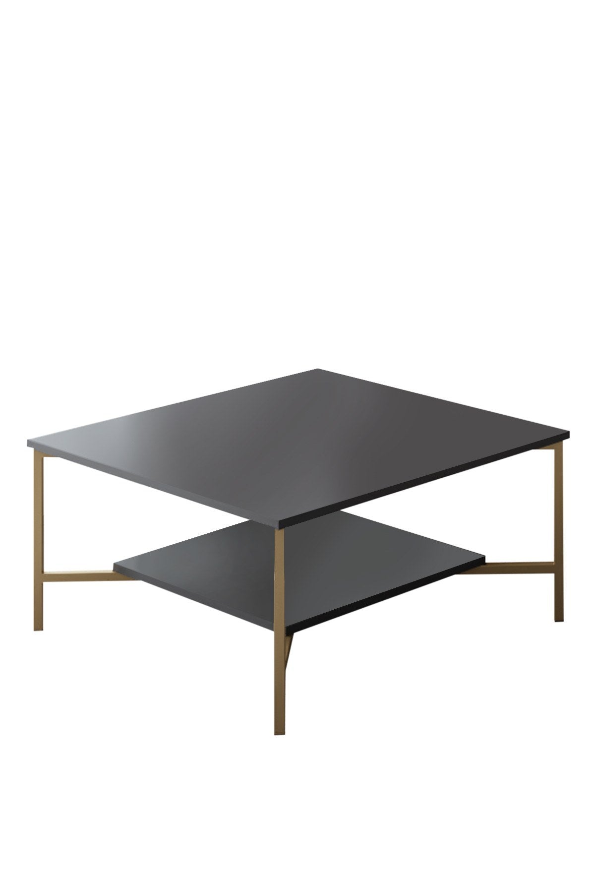 Meubelset Antraciet-Goud - Gold Line - Salontafel + TV Meubel
